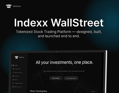 Indexx WallStreet project cover showing the trading platform interface